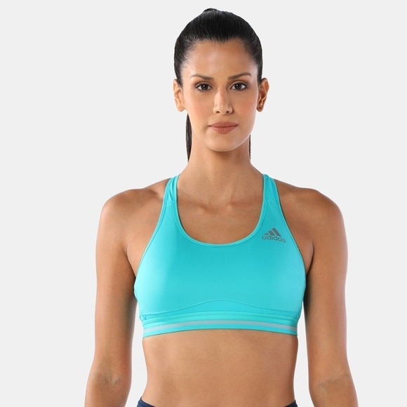 Adidas Climachill Women's Aqua Blue Sports Bra Size Small - Picture 1 of 7